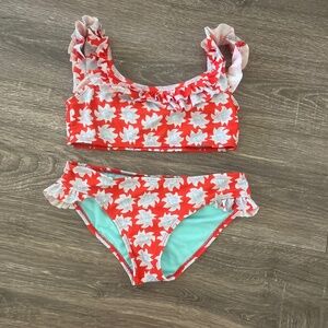 red kids bathing suit